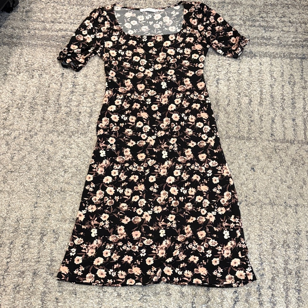 Black Floral Maxi Dress